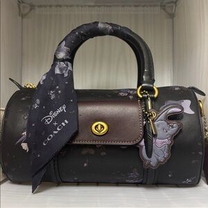 NWT Coach X Disney Dumbo Barrel Bag with matching scarf